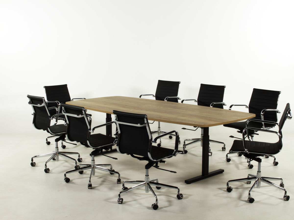 Vergadertafel design 1 Vergadertafel design Vergadertafel 260 TUBE zwart eiken10282 17661